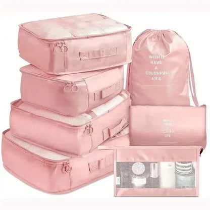 7-Pieces: Travel Luggage Packing Organizers Set - A-1 Thread Vault