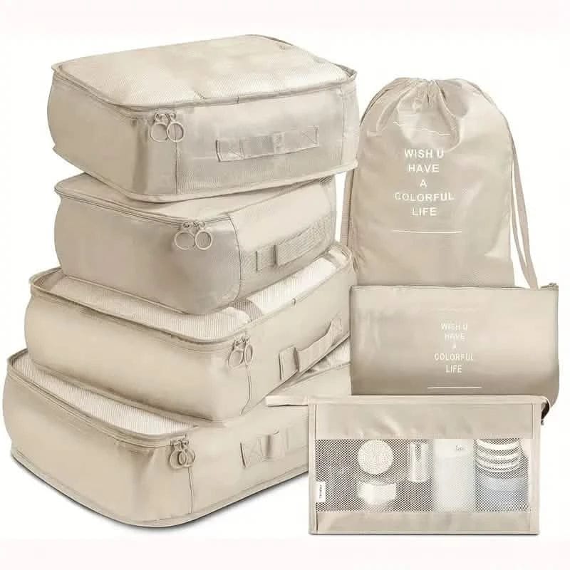 7-Pieces: Travel Luggage Packing Organizers Set - A-1 Thread Vault