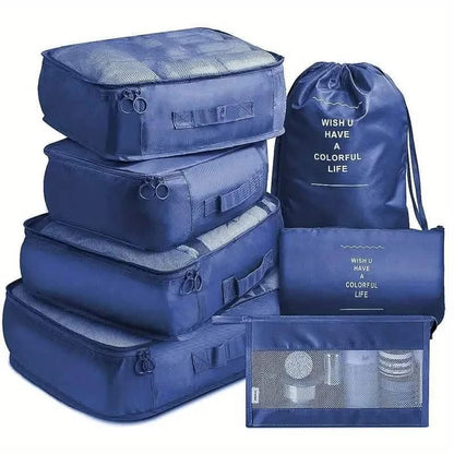 7-Pieces: Travel Luggage Packing Organizers Set - A-1 Thread Vault