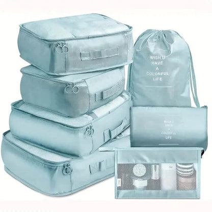 7-Pieces: Travel Luggage Packing Organizers Set - A-1 Thread Vault
