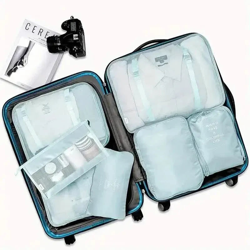 7-Pieces: Travel Luggage Packing Organizers Set - A-1 Thread Vault