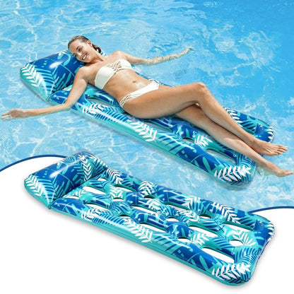 70" x 30" Inflatable Lounge Pool with Headrest - A-1 Thread Vault