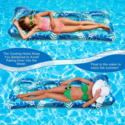 70" x 30" Inflatable Lounge Pool with Headrest - A-1 Thread Vault