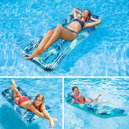 70" x 30" Inflatable Lounge Pool with Headrest - A-1 Thread Vault