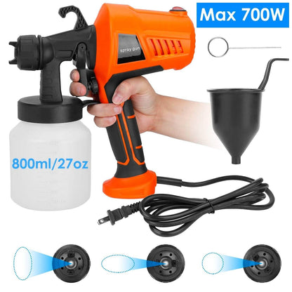 700W Electric Paint Sprayer Handheld with 3 Spray Patterns 800ml - A-1 Thread Vault