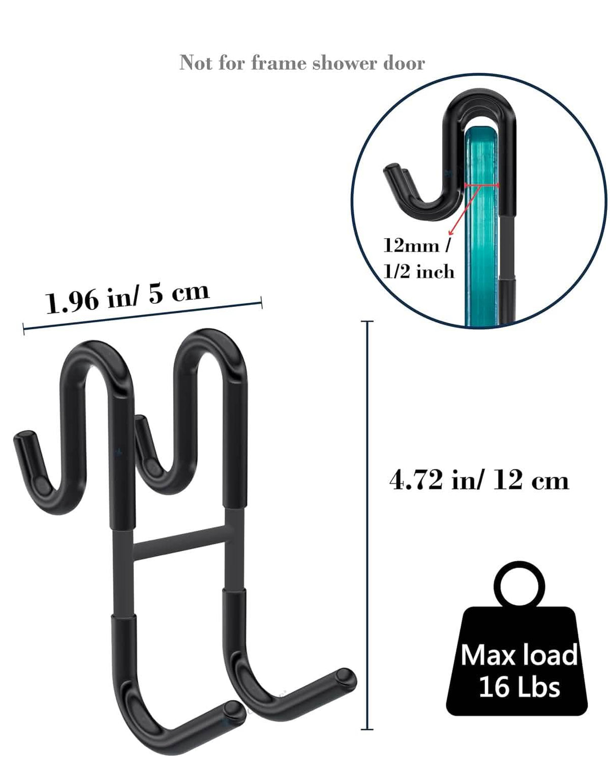 Rust-Resistant Door Mount Shower Hook – Strong Multifunctional Hanging Hook - A-1 Thread Vault