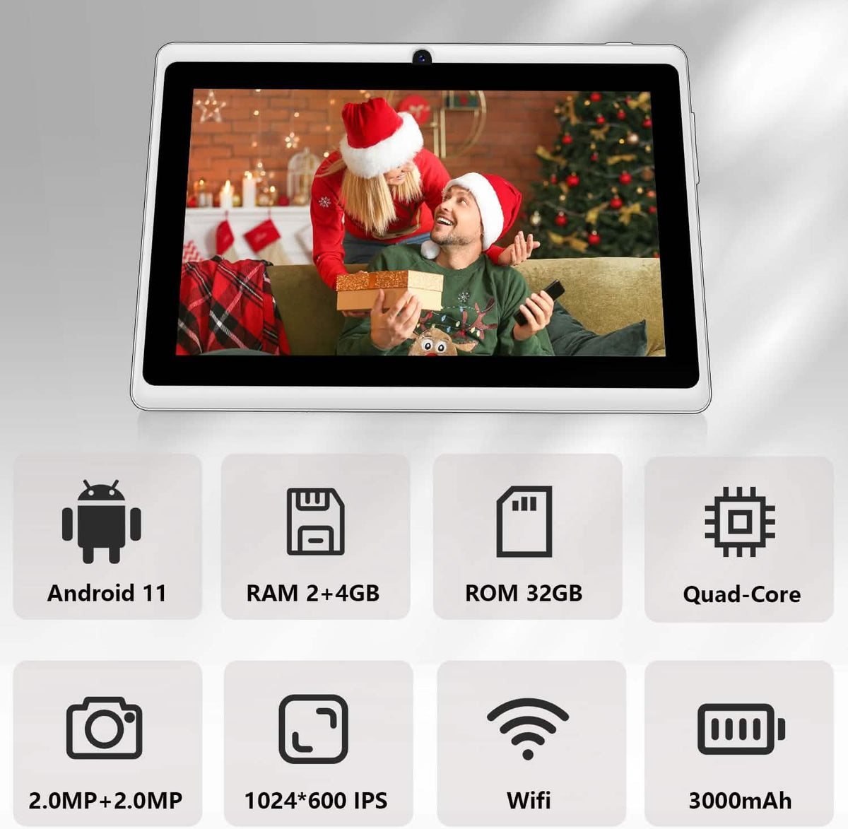 Android Tablet – 7" LCD, 2GB RAM + 4GB Extension, 32GB Storage, Dual Cameras, Wi-Fi, GPS, USB Charging - A-1 Thread Vault