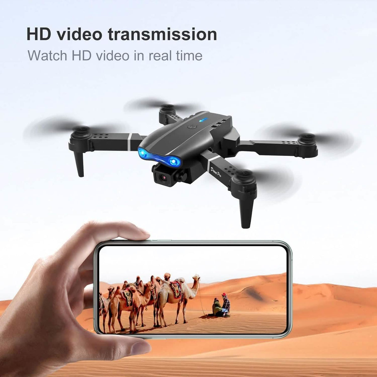 Drone HD Dual Camera, WiFi FPV Foldable RC Quadcopter - A-1 Thread Vault