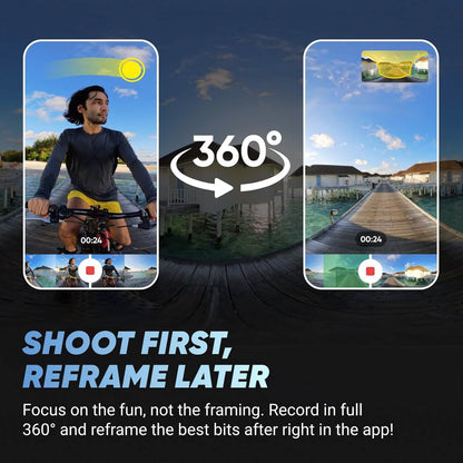 Insta360 X4 - Standard Bundle with Invisible Selfie Stick, 8K Waterproof 360 Action Camera, 4K Wide-Angle Video, Soft Pouch - Open Box - A-1 Thread Vault