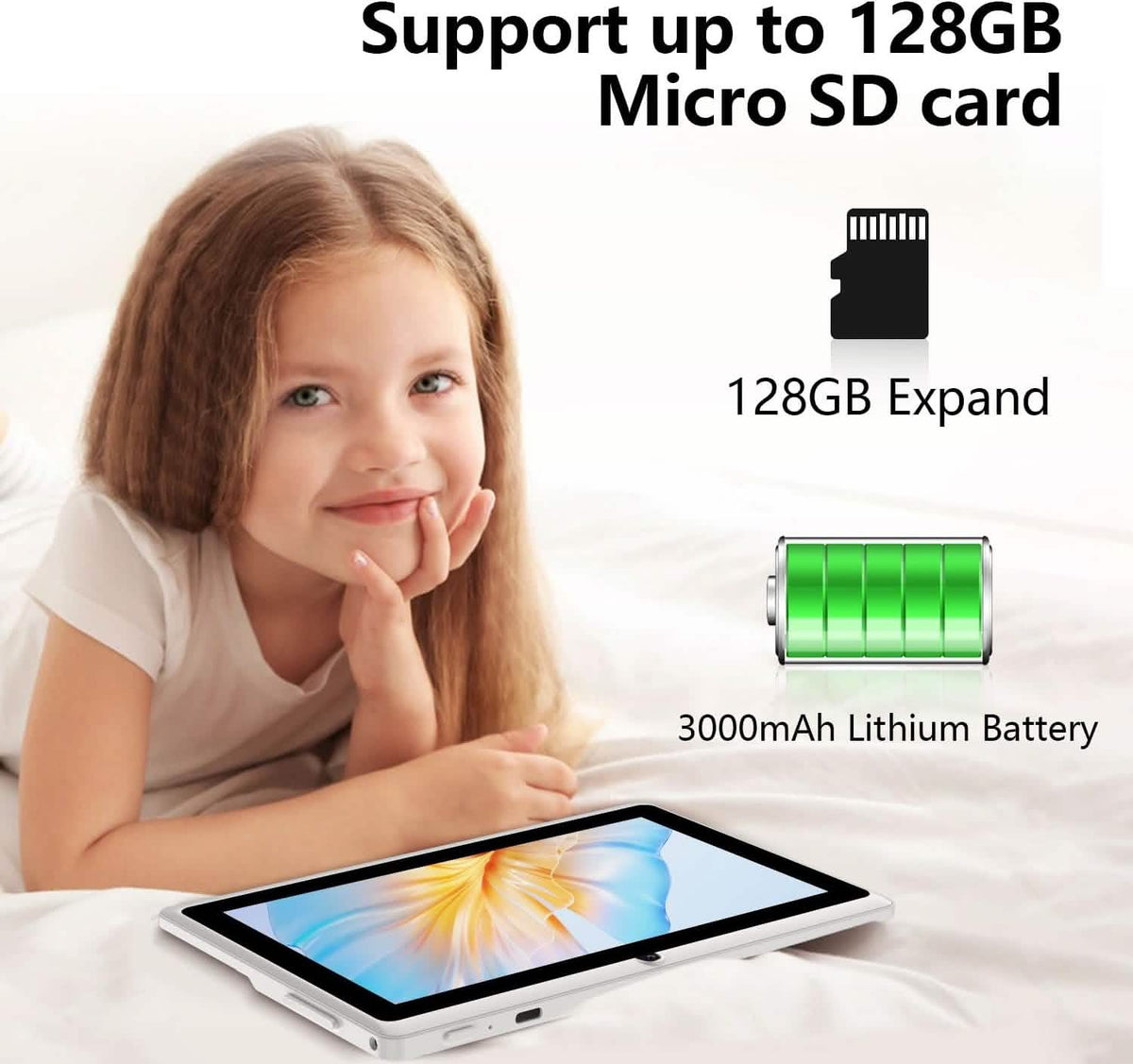 Android Tablet – 7" LCD, 2GB RAM + 4GB Extension, 32GB Storage, Dual Cameras, Wi-Fi, GPS, USB Charging - A-1 Thread Vault