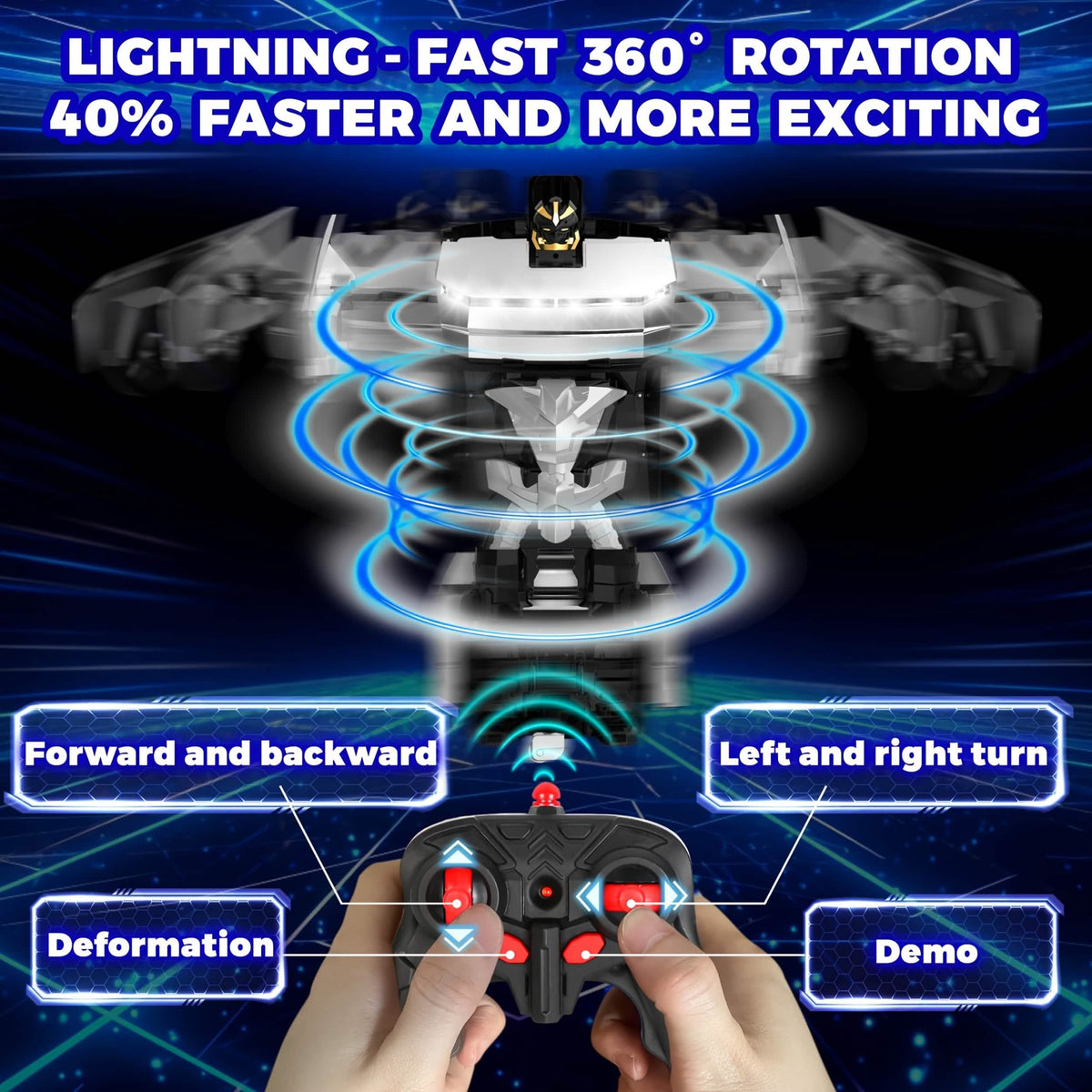 2.4GHz Remote Control Off-Road Car – Robot Transforming, LED Lights - A-1 Thread Vault