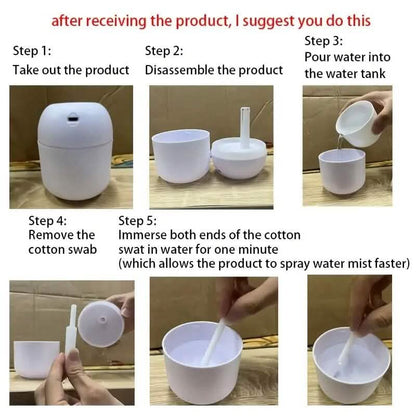 7.44Oz Portable Aromatherapy USB Powered Humidifier with LED Night Light - A-1 Thread Vault
