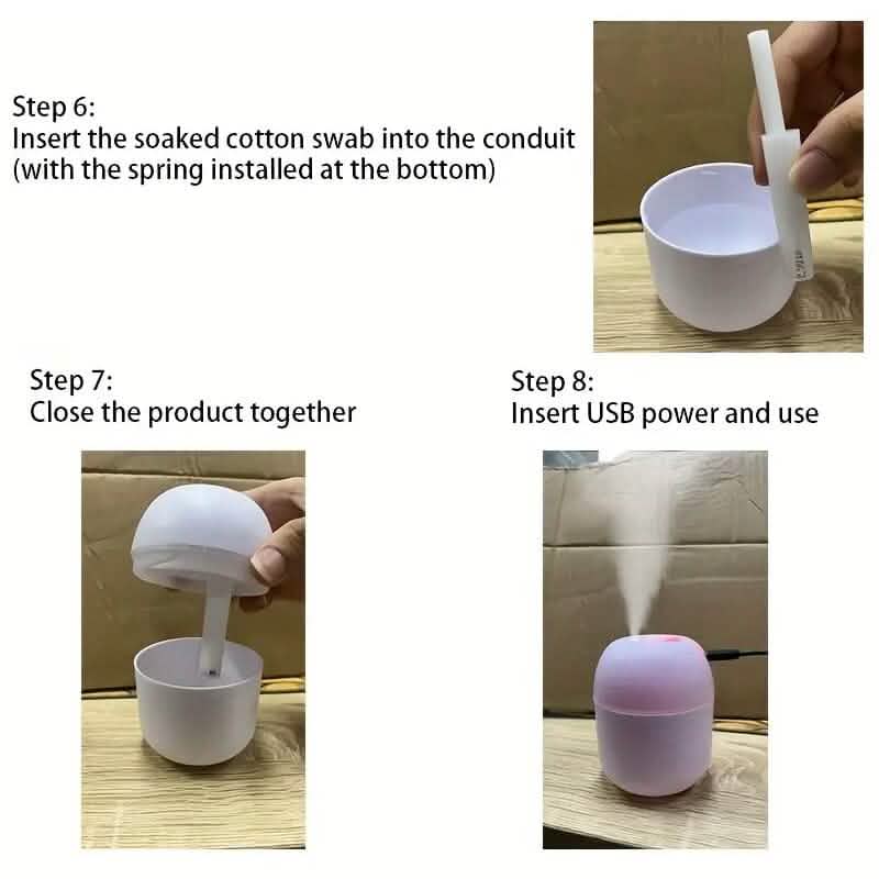 7.44Oz Portable Aromatherapy USB Powered Humidifier with LED Night Light - A-1 Thread Vault