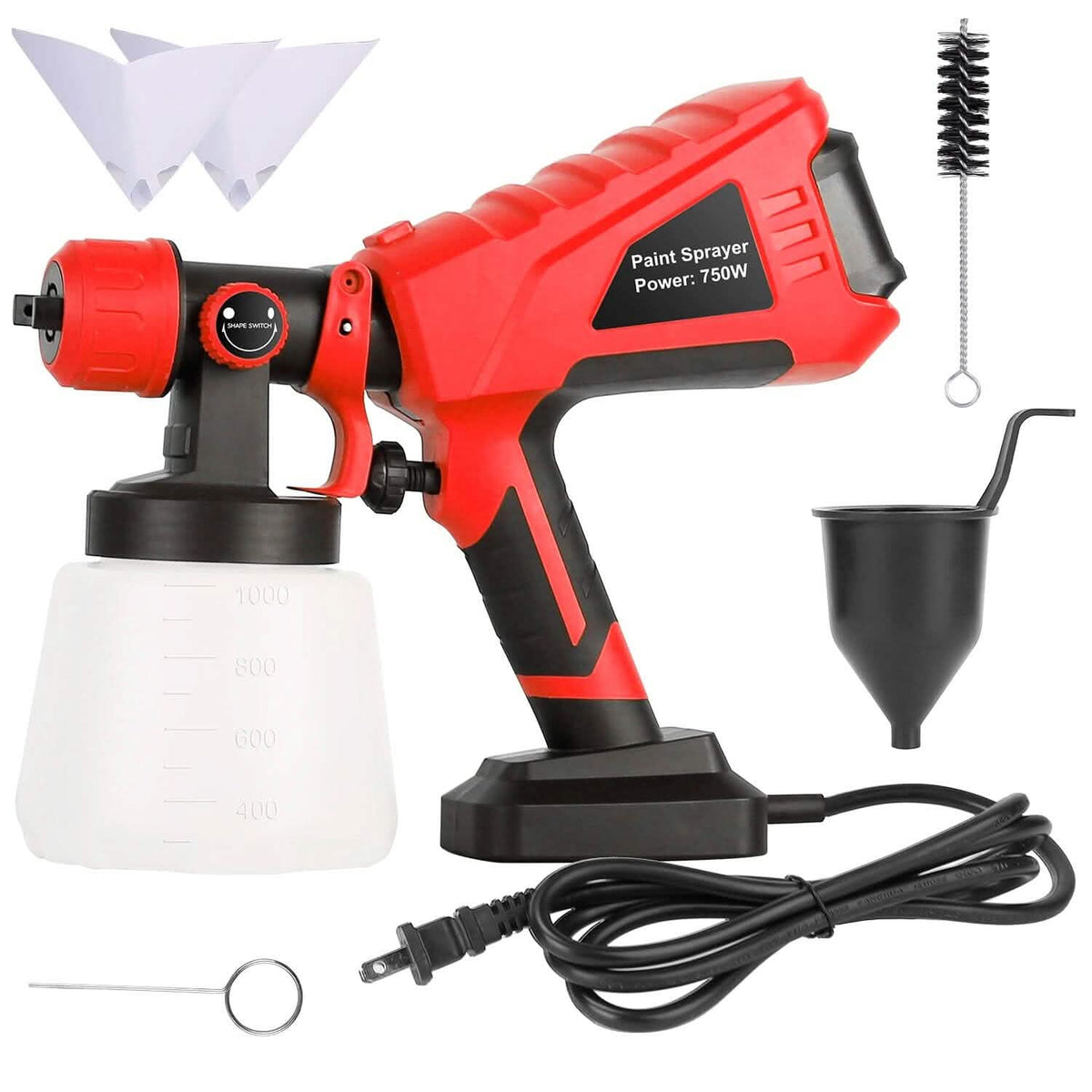 750W Electric Paint Sprayer Handheld with 3 Spray Patterns - A-1 Thread Vault