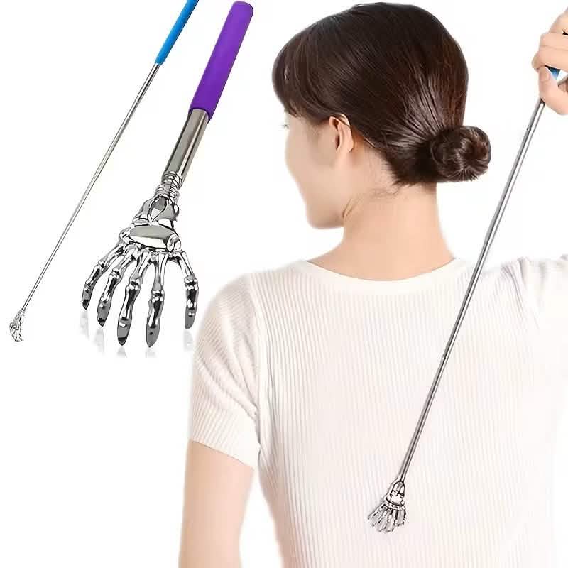 Retractable Back Itching Device – Stainless Steel Claw Massager for Relaxing the Back - A-1 Thread Vault