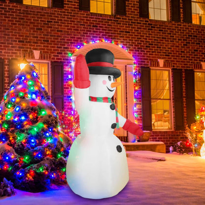 7.9ft Christmas Inflatable Giant Snowman Blow Up with LED Lights Hat Scarf - A-1 Thread Vault