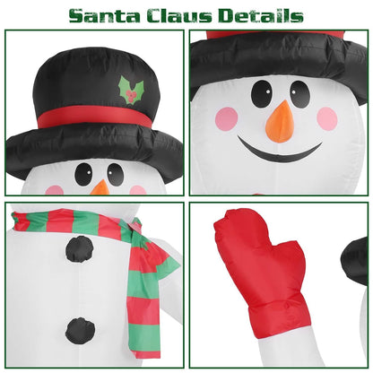 7.9ft Christmas Inflatable Giant Snowman Blow Up with LED Lights Hat Scarf - A-1 Thread Vault