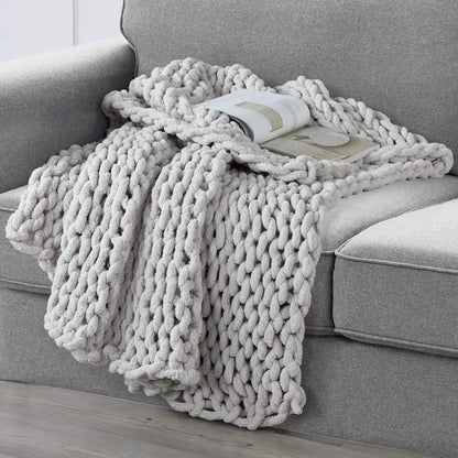 50" X 60" Kathy Ireland Chunky Chenille Plush Throw - A-1 Thread Vault