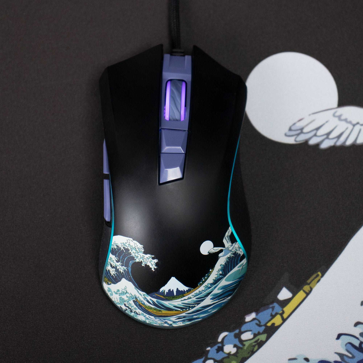 XVX G705 Kanagawa Themed Programmable Wired Gaming Mouse - A-1 Thread Vault