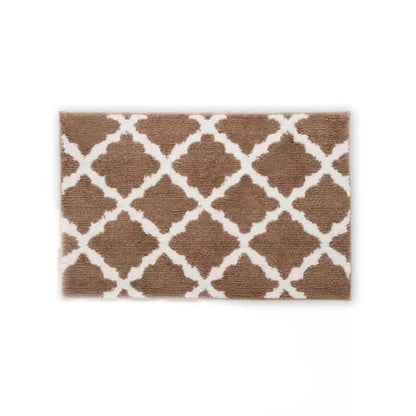 Bibb Home 1-2 Pack Trellis Micro Shag Bath Rugs 17" X 24" - A-1 Thread Vault