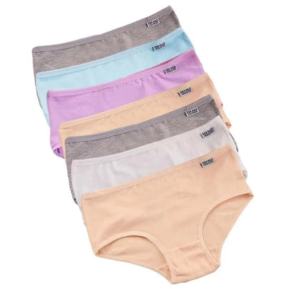 7Pcs/Lot Plus Size Underwear Women's Panties Cotton Girl Brief Sexy Lingeries Shorts Underpant Solid Panty Female Intimate M-4XL - A-1 Thread Vault