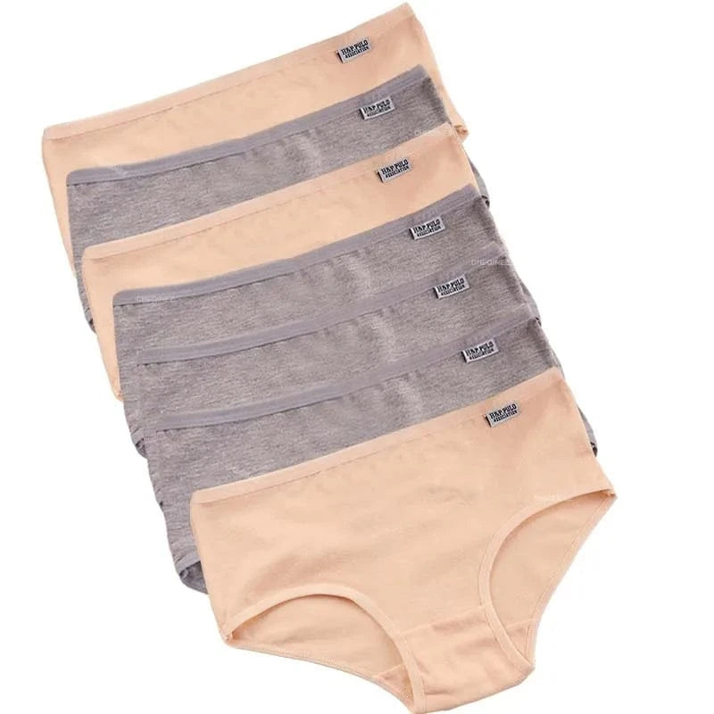 7Pcs/Lot Plus Size Underwear Women's Panties Cotton Girl Brief Sexy Lingeries Shorts Underpant Solid Panty Female Intimate M-4XL - A-1 Thread Vault