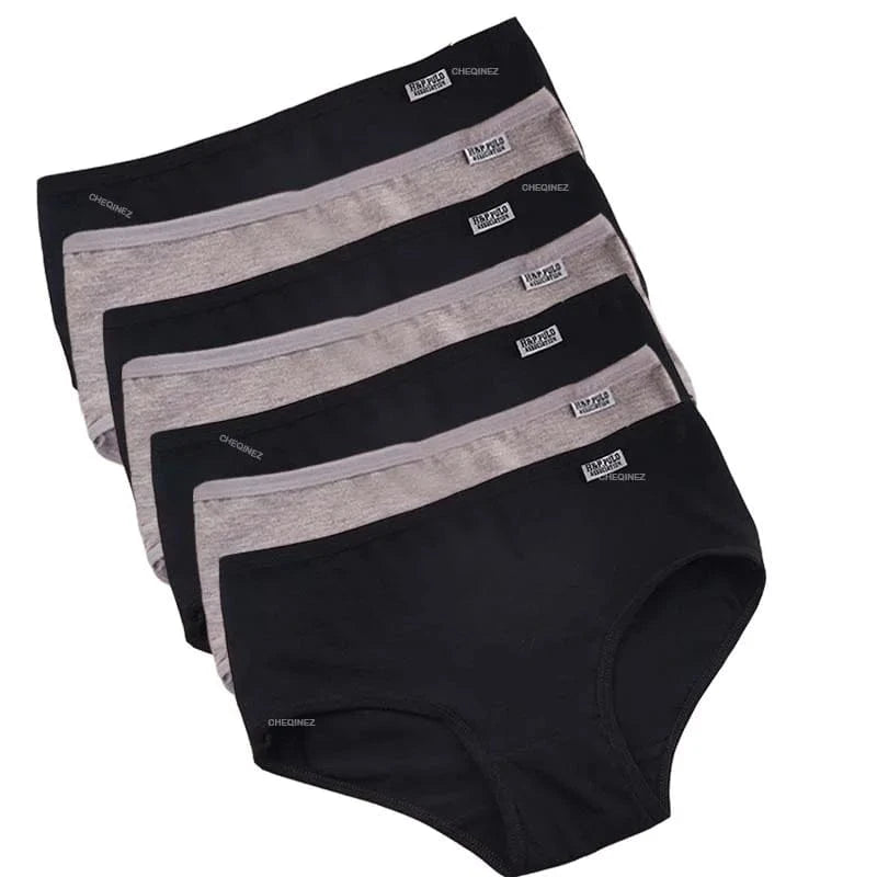 7Pcs/Lot Plus Size Underwear Women's Panties Cotton Girl Brief Sexy Lingeries Shorts Underpant Solid Panty Female Intimate M-4XL - A-1 Thread Vault