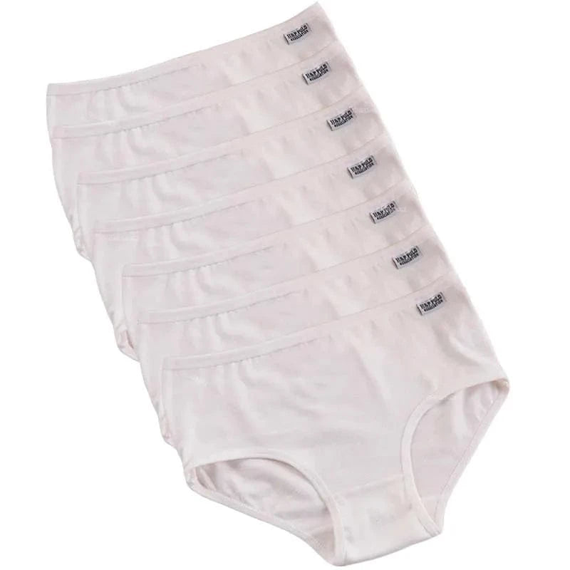 7Pcs/Lot Plus Size Underwear Women's Panties Cotton Girl Brief Sexy Lingeries Shorts Underpant Solid Panty Female Intimate M-4XL - A-1 Thread Vault