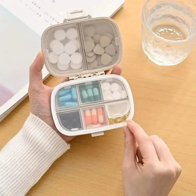 8-Compartment Weekly Medicine Travel Pill Organizer Storage Box - A-1 Thread Vault