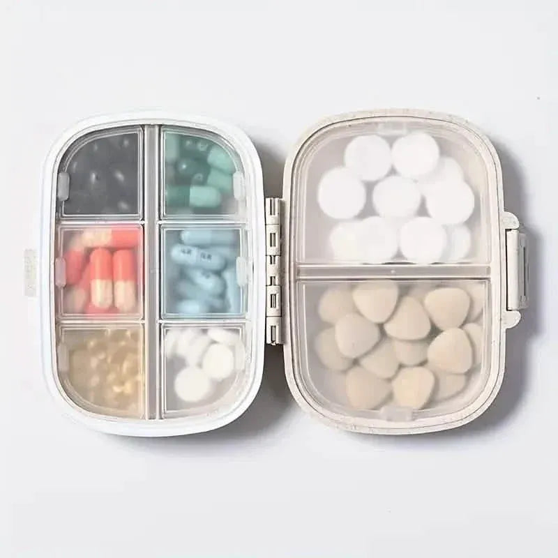 8-Compartment Weekly Medicine Travel Pill Organizer Storage Box - A-1 Thread Vault
