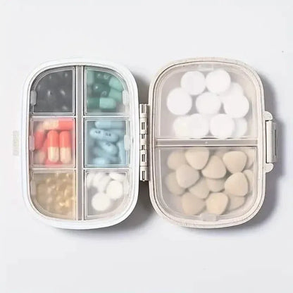 8-Compartment Weekly Medicine Travel Pill Organizer Storage Box - A-1 Thread Vault