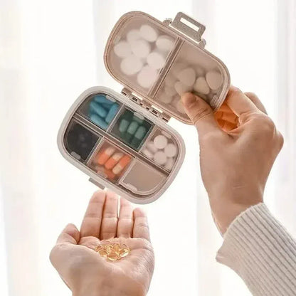 8-Compartment Weekly Medicine Travel Pill Organizer Storage Box - A-1 Thread Vault