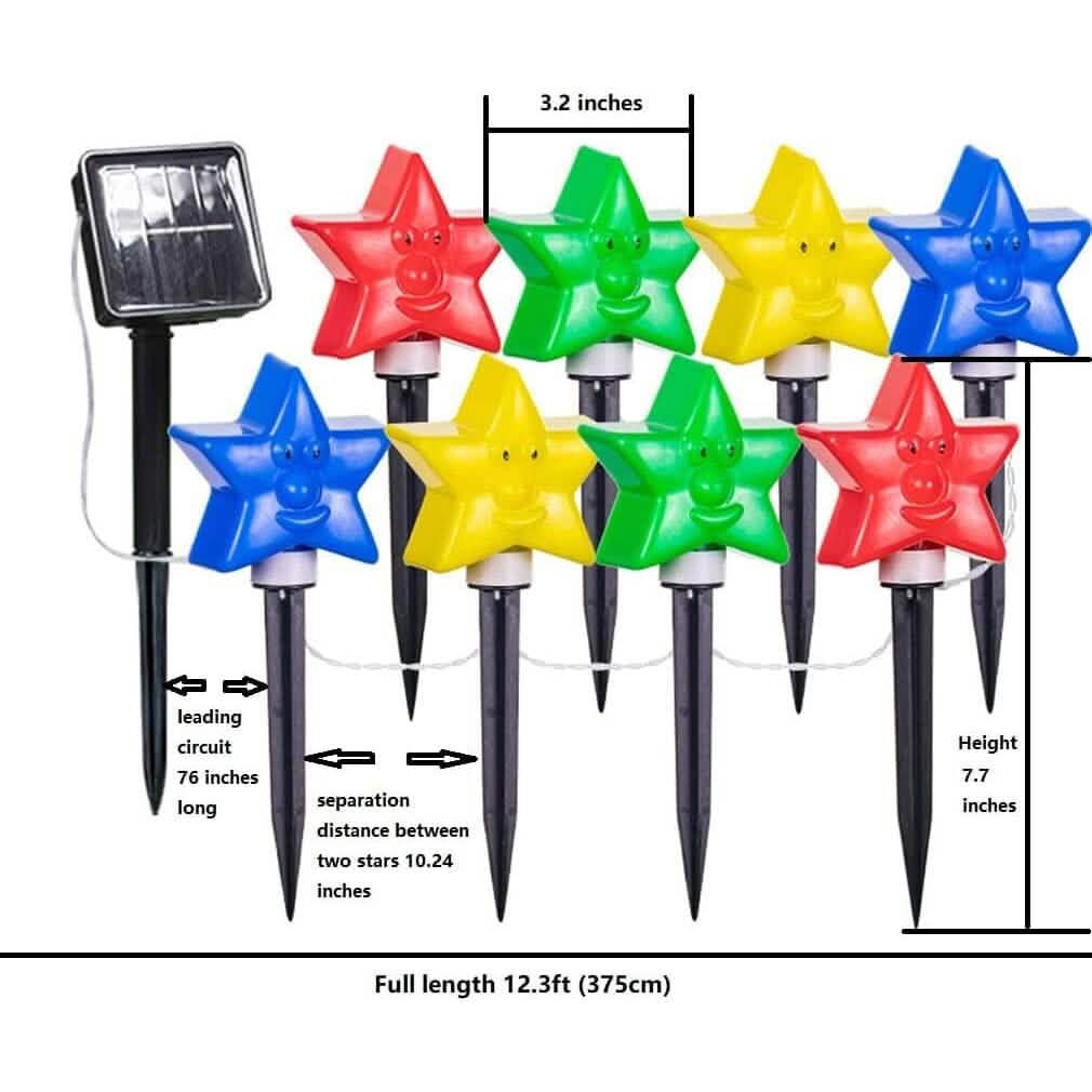 8-Pack: Solar Powered Star Lights 8 Modes Landscape Pathway Stake Lights - A-1 Thread Vault