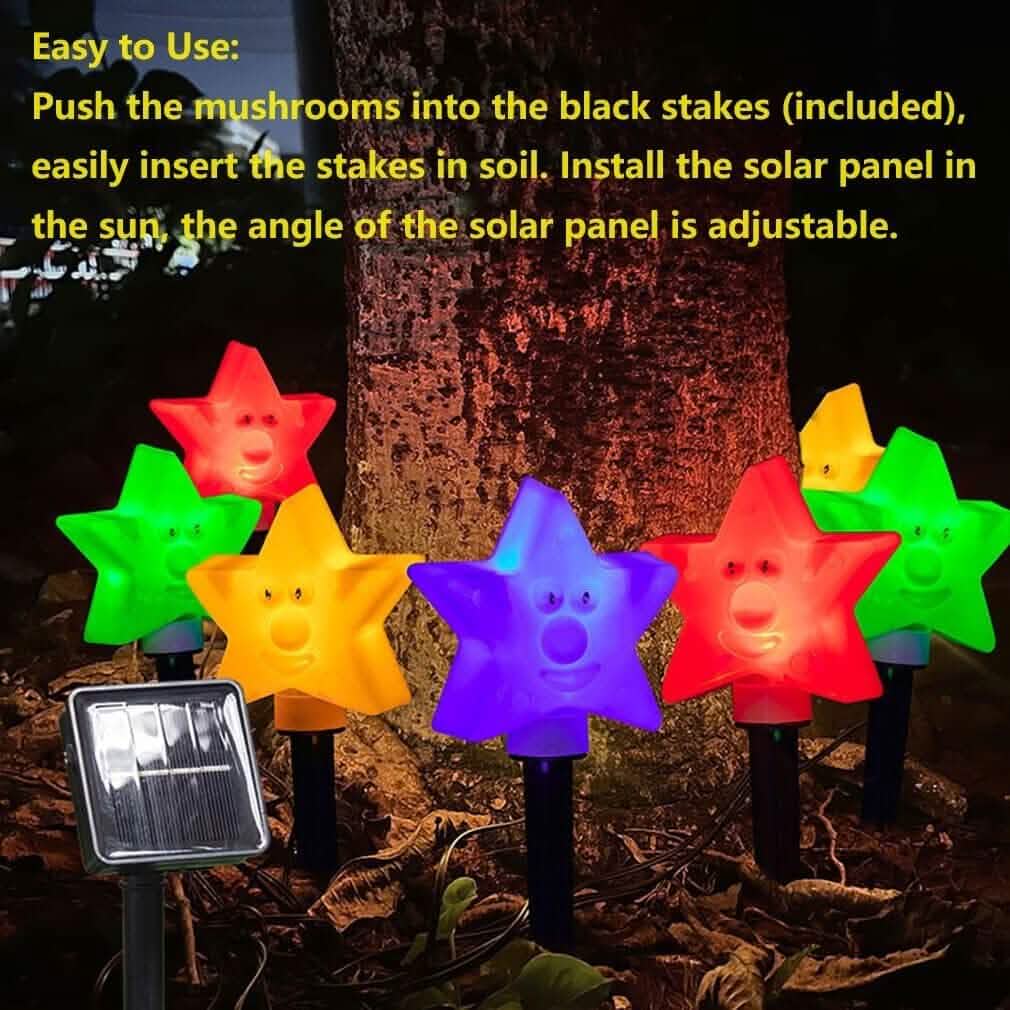 8-Pack: Solar Powered Star Lights 8 Modes Landscape Pathway Stake Lights - A-1 Thread Vault
