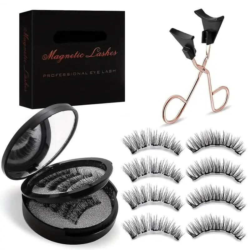 8-Pairs: Reusable Magnetic Dual 3D False Eyelashes Kit - A-1 Thread Vault