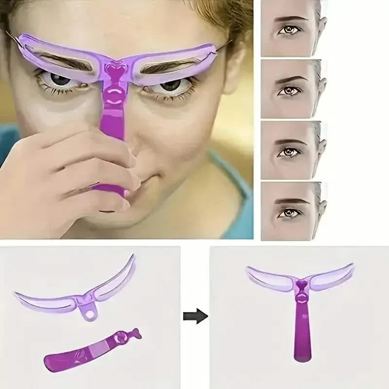 8-Piece: Eyebrow Shaping Stencils Kit - Makeup Tool for Perfect Brows - A-1 Thread Vault
