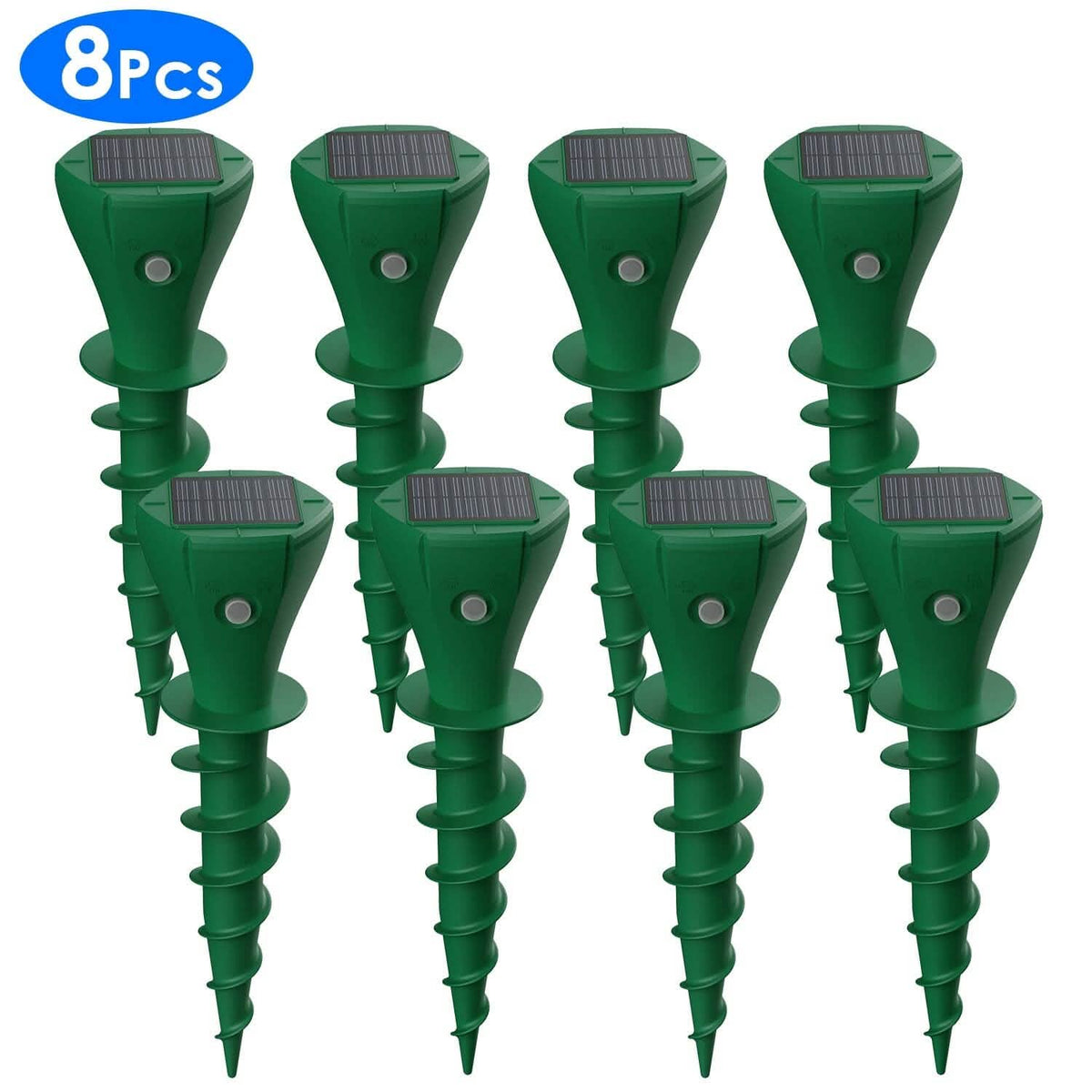 8-Pieces: Solar Powered Repellent Waterproof Solar Vibration Stake - A-1 Thread Vault