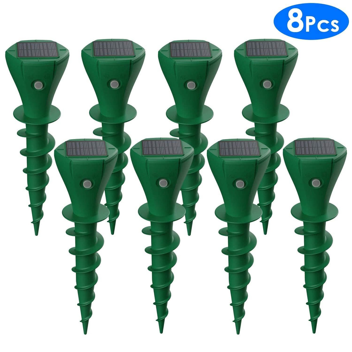 8-Pieces: Solar Powered Repellent Waterproof Solar Vibration Stake - A-1 Thread Vault