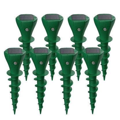 8-Pieces: Solar Powered Repellent Waterproof Solar Vibration Stake - A-1 Thread Vault