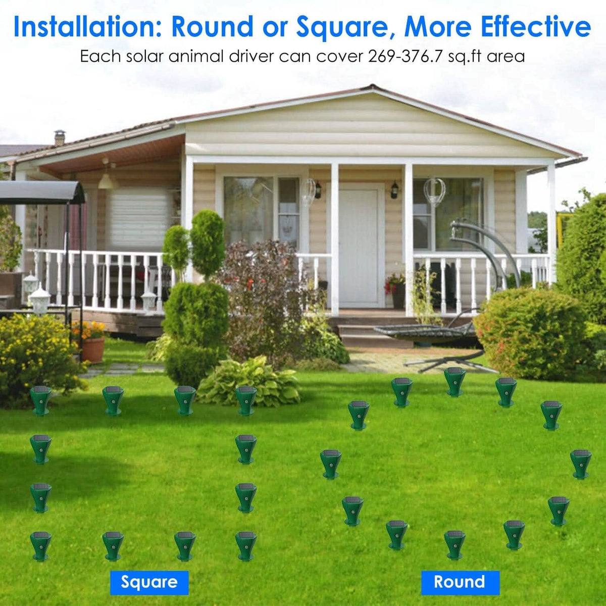8-Pieces: Solar Powered Repellent Waterproof Solar Vibration Stake - A-1 Thread Vault