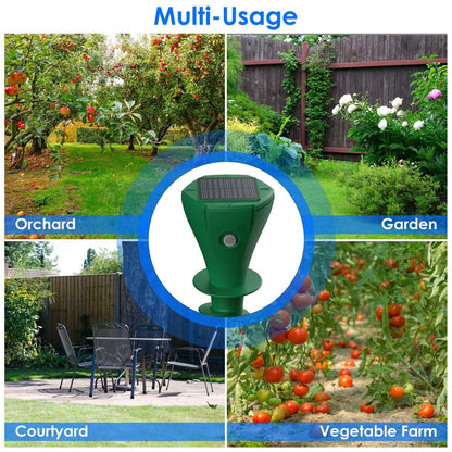 8-Pieces: Solar Powered Repellent Waterproof Solar Vibration Stake - A-1 Thread Vault