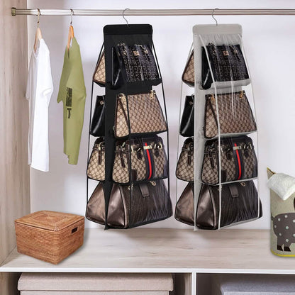 8 Pocket Hanging Purse Organizer Handbag Storage Hanger - A-1 Thread Vault