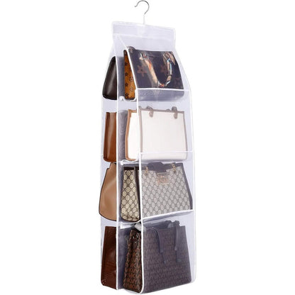 8 Pocket Hanging Purse Organizer Handbag Storage Hanger - A-1 Thread Vault
