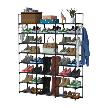 8-Tier Shoe Rack Metal Shoe Storage Shelf - A-1 Thread Vault