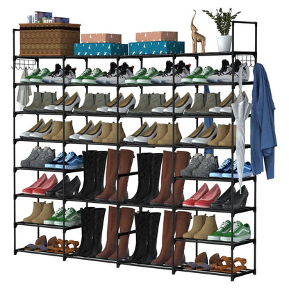 8-Tier Shoe Rack Metal Shoe Storage Shelf - A-1 Thread Vault
