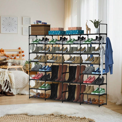 8-Tier Shoe Rack Metal Shoe Storage Shelf - A-1 Thread Vault