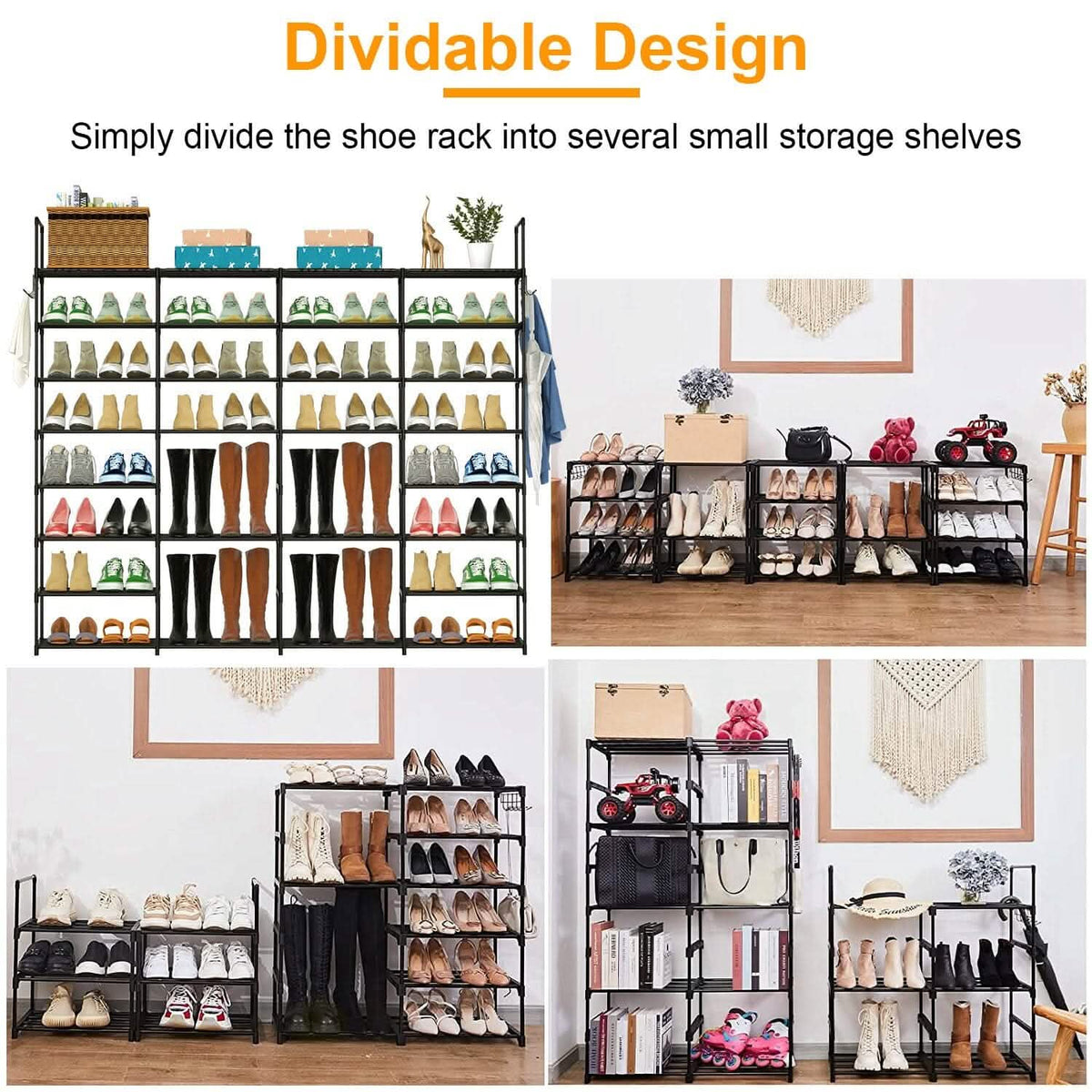 8-Tier Shoe Rack Metal Shoe Storage Shelf - A-1 Thread Vault