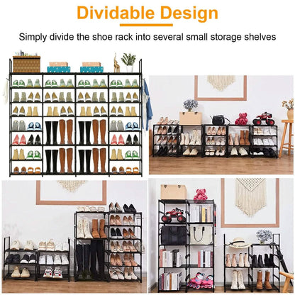 8-Tier Shoe Rack Metal Shoe Storage Shelf - A-1 Thread Vault