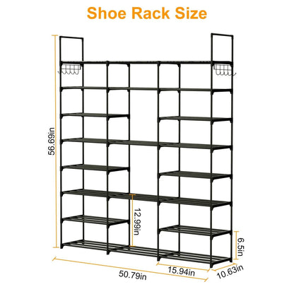8-Tier Shoe Rack Metal Shoe Storage Shelf - A-1 Thread Vault