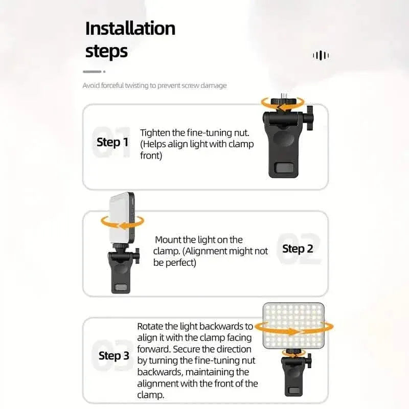 80 LED Clip-On Rechargeable Selfie Ring Light - A-1 Thread Vault